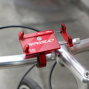 Aluminum Alloy Motorcycle Bike Bicycle Holder Mount Handlebar Phone GPS Stand - Photo 1 sur 14