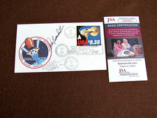 GUION BLUFORD DAN BRANDENSTEIN CHALLENGER STS SPACE FLOWN SIGNED AUTO COVER JSA