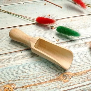 WOODEN SCOOP SPOON FOR SUGAR, SPICES, AND DRY GOODS 14 CM 5.5 IN - Picture 1 of 7
