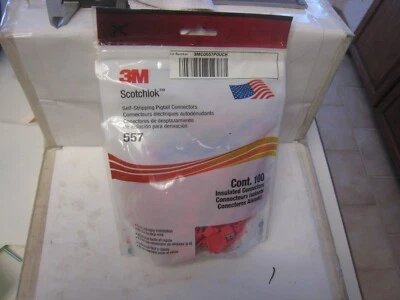 Scotchlok Electrical Idc 557-Pouch Pigtail Self-Stripping Red 22-16 Awg-100EA - Image 1 of 4
