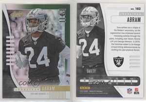 2019 Panini Absolute Rookie Green Spectrum /25 Johnathan Abram #182 Rookie RC