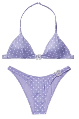 VICTORIA'S SECRET VS SHINE BIKINI TOP XS + INFERIOR PEQUEÑO TRAJE DE BAÑO CONJUNTO CORREA NUEVO CON ETIQUETAS Foto 1 de 3