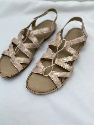 Gloria Vanderbilt Vida Sandels Rose Snake Strappy Wedge NIB Women's Size 10 M - Image 1 of 4