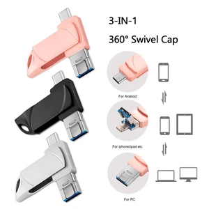 USB3.0 Flash Drive Schwenkbare Kappe Memory Stick für Android PC MAC 2TB 256G 8G - Bild 1 von 13