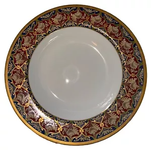 "Tazón de sopa retirado Christian Dior Tabriz borde ancho 9,25"" Japón porcelana fina" - Imagen 1 de 4