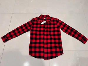 Neu mit Etikett Jungen Kinder Gap Kinder rot kariert Langarm Button-Down Baumwolle Hemd Größe XL 12 - Bild 1 von 7