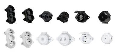 Enchufe vintage empotrado redondo retro interruptor interruptor interruptor de serie UE - Imagen 1 de 4