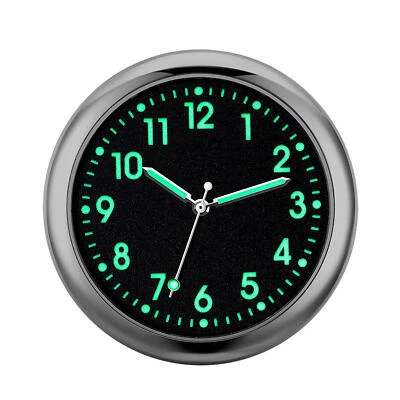 Gauge Clock Interior Quartz Analog Watch Auto Dashboard Sticky Car Luminous - Image 1 of 4