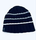 Seirus Jr. Morse Beanie Black/Grey Striped Snow Winter Hat EUC