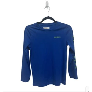 Magellan Hammer Head Outdoors Rash Guard Blue Lime Green Boys M 10-12 Swim - Picture 1 of 4