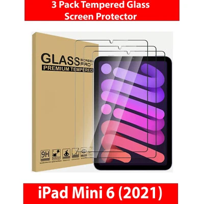 3-Pack Tempered Glass Screen Protector For iPad Mini 6th Gen 2021 8.3 inch - Image 1 of 4
