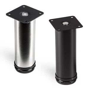 4 x Möbelfuß JOHNNY Ø 50 mm H: 60-150 mm Edelstahl oder Schwarz B-Ware - Bild 1 von 12