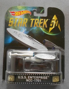 Hot Wheels USS Enterprise NCC-1701 50th Anniversary 2016 Die Cast Starship MOC - Picture 1 of 3