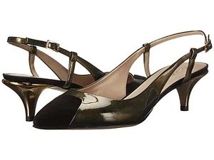 NUEVO EN CAJA $695 Calvin Klein COLECCIÓN ""Ziva"" Cuero Zapatos Tacón Gatito 9,5 39,5 Italia - Imagen 1 de 8