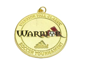 Adidas Warrior Fall Classic Soccer Tournament Medal Medallion Round Gold Tone - Picture 1 of 4