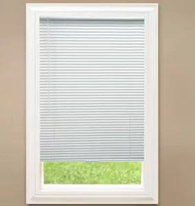 White Cordless Room Darkening Vinyl Mini Blinds with 1 in. Slats-25.5 in. W x 48 - Picture 1 of 1