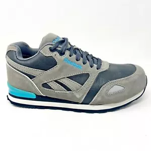 Reebok Work Prelaris Grey Blue Retro Womens Size 7.5 Wide Comp Toe Shoes SRB977 - Picture 1 of 6
