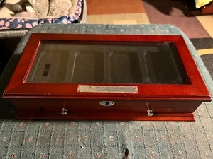PCS STAMPS & COINS 2017 AMERICAN LIBERTYSILVER MEDAL SET DISPLAY WOOD BOX NO KEY - Picture 1 of 6
