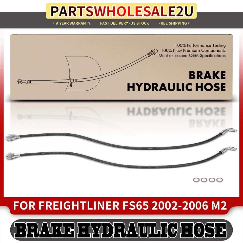 2 peças mangueira hidráulica de freio traseira LH e RH para Freightliner Business Class M2 FS65 - Imagem 1 de 4