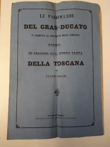 Le parrocchie del granducato...nuova carta della Toscana...FIrenze 1850 - Imagen 1 de 5
