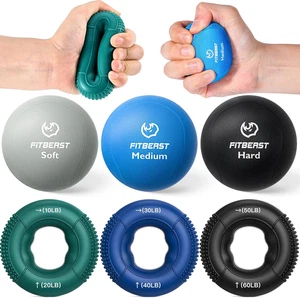 Grip Krafttrainer, Fingertrainer, Stressbälle für Erwachsene 6-teiliges Set, Ha - Bild 1 von 12