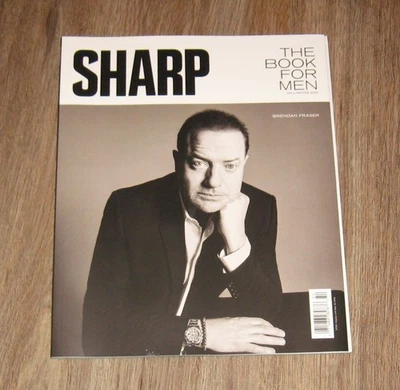 SHARP For Men 2025 magazine Brendan Fraser COVER photos interview Q&A - Image 1 of 4