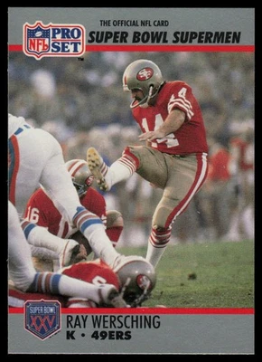 1990-91 Pro Set Super Bowl XXV Silver Anniversary #124 Ray Wersching 49ers - Image 1 of 2