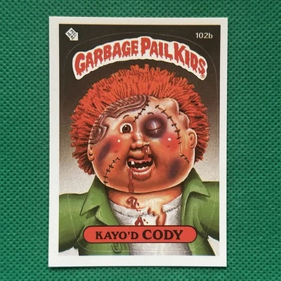 1986 Topps Garbage Pail Kids Series 3 #102b Kayo'd Cody - Image 1 of 2