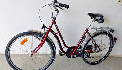 Enik ACTION LEINE   Damen Fahrrad Rot Torpedo 3 Gangschaltung mit Ständer - Bild 1 von 4