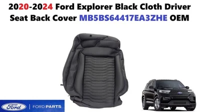 Cubierta trasera del asiento del conductor de tela negra Ford Explorer 2020-2024 MB5BS64417EA3ZHE Foto 1 de 4