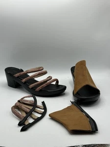 Solely Jane Size 10 Classic Comfort Base Black Stripe + 2 Tops Pink Croc Suede - Picture 1 of 23