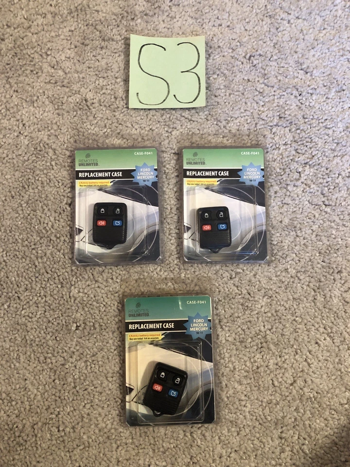 Lote 3 Llavero Mando a Distancia Carcasa Estuche Repuesto para Ford Lincoln Mercury CWTWB1U345 Foto 1 de 4