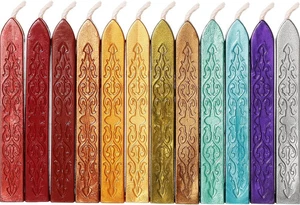 12 Stück Siegelwachssticks mit Dochten für Brief Siegel Stempel, Hochzeitseinladung - Bild 1 von 5