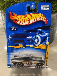 Chevy 2001 Hot Wheels #53 Turbo Taxi Series 1/4 '57 negro con ruedas de 3 radios - Imagen 1 de 1