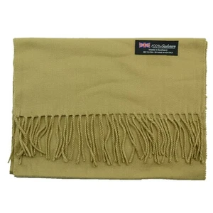 Men Women unisex 100% CASHMERE Warm wrap Scarf pure solid colored Wool SCOTLAND - Picture 1 of 21