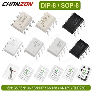 10Pcs Tlp250 6N135 6N136 6N137 6N138 6N139 6N138M 6N137S High Speed Optocoupler - Picture 1 of 12