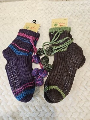 Tree House Knits 9-11 Youth Size - Meias aconchegantes para aquecê-lo 2 pares novo com etiquetas  - Imagem 1 de 4
