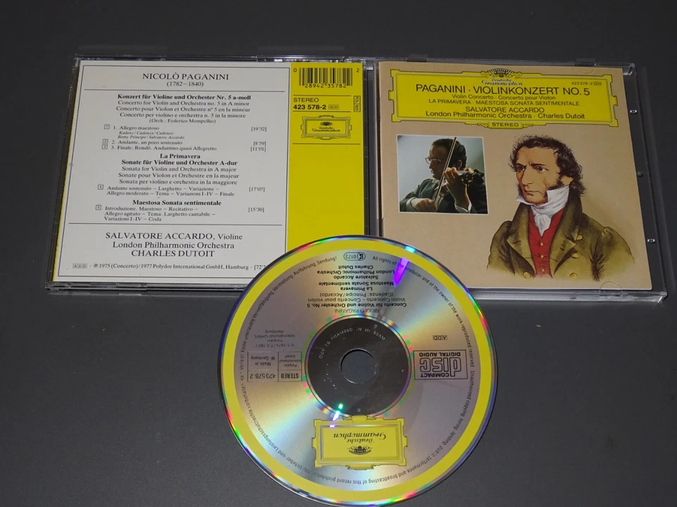 PAGANINI - VIOLINKONZERT NO. 5: ACCARDO / DG WEST-GERMANY-CD (MINT-) - Bild 1 von 1