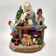 Vintage Santa's Toy Workshop Work Bench Collectible Resin Tabletop Figurine 9x9"