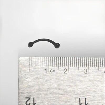 珠宝弧形杠铃 18g 黑色 — 第 1/3 张图片