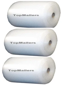 12" Wide - 1/2" x 195' Bubble Cushioning Wrap - LARGE Bubbles(3 Rolls) - Bild 1 von 2