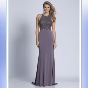 Dave & Johnny NWT Embellished Halter Sheath Formal Dress women’s size 9/10 - Picture 1 of 16