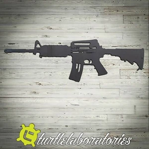 Pistola decorativa M4 arte de pared de metal colgante decoración del hogar ejército militar - Imagen 1 de 6