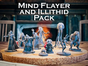 Mind Flayer and Illithid Monster Pack | Juego de inicio de 10 miniaturas - DND D&D - Imagen 1 de 10