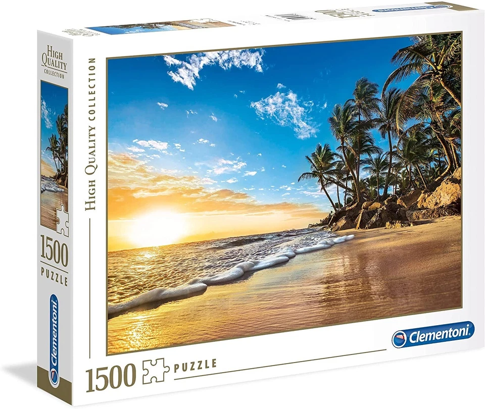 Clementoni Puzzle 1500 HIGH QUALITY Collection Tropical Sunrise 84x59 cm Nuovo - Immagine 1 di 2