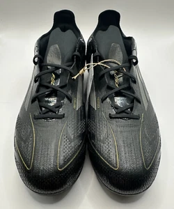 NEW Adidas F50 Pro FG K Soccer Cleats Black Gold IF1358 Men's Size 5 Women's 6 - Picture 1 of 7