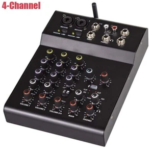 4-Channel Desktop Mixer Live Sound / Recording with Bluetooth USB Effects EQ - Picture 1 of 4