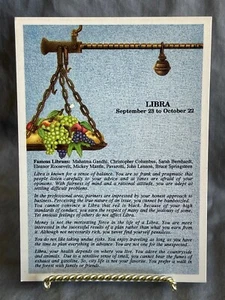 Vintage Astrology "LIBRA" September 23-October 22 ~ Postcard ~ Ephemera - Picture 1 of 2