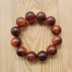 Excelente pulsera de 20 mm cuentas translúcidas Borneo Agathis 12 cuentas Raja Kayu #11 - Imagen 1 de 6