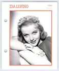 Ida Lupino 5.75"X7" Movie Star Card Photo On Front / Info On Back M519
